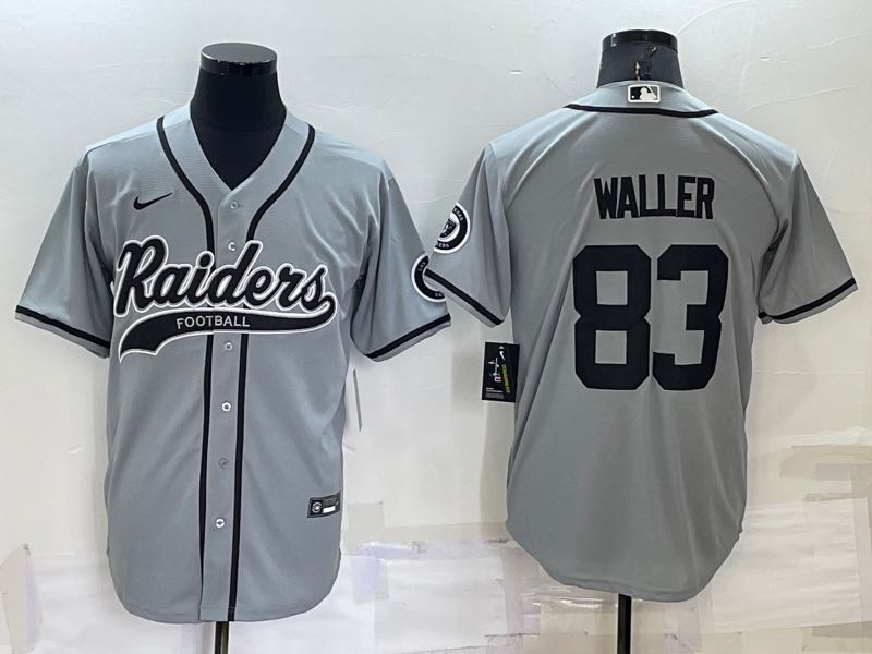 NFL Oakland Raiders #83 Waller Grey Joint-design Jersey