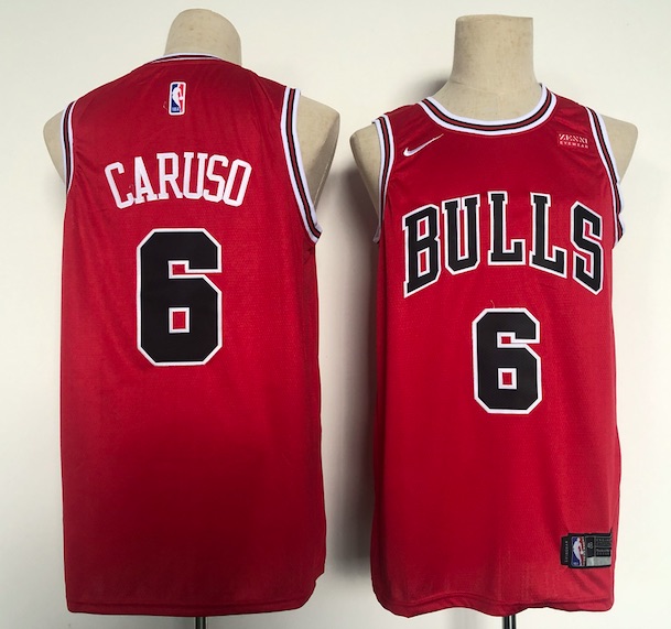 NBA Chicago Bulls #6 Caruso Black Jersey