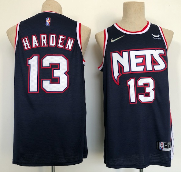 NBA Brooklyn Nets #13 Harden Blue City Jersey