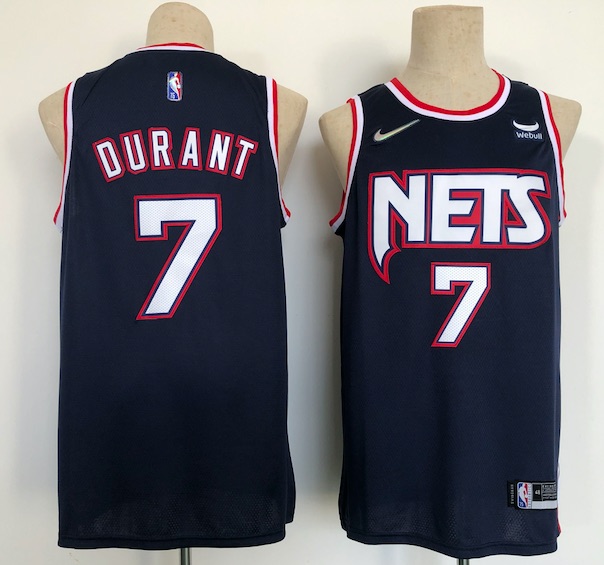 NBA Brooklyn Nets #7 Durant Blue City Jersey