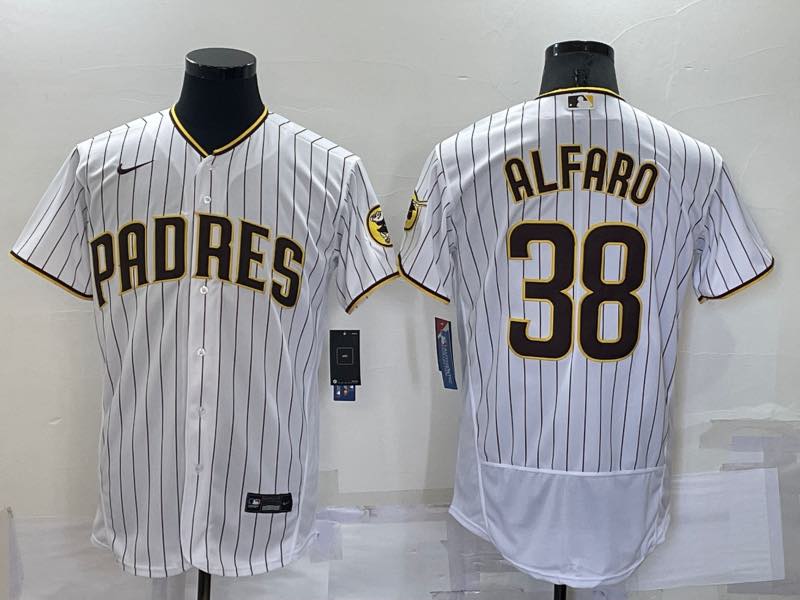 MLB San Diego Padres #38 Alfaro White Elite Jersey