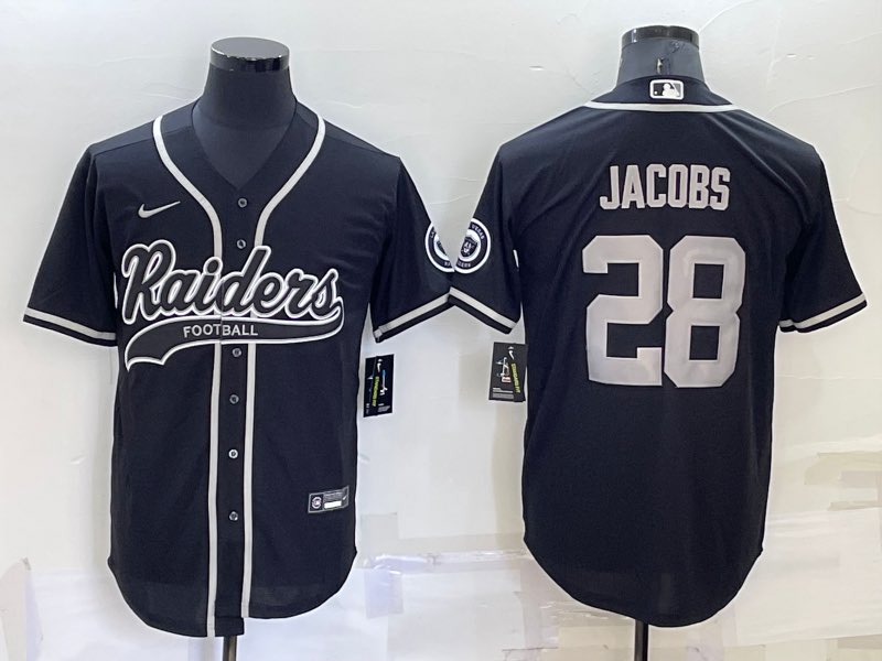 NFL Oakland Raiders #28 Jacobs Black Joint-designed Jersey
