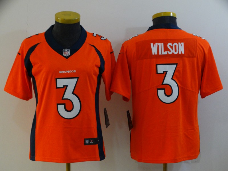 Womens NFL Denvor Broncos #3 Wilson Orange Limited Jersey