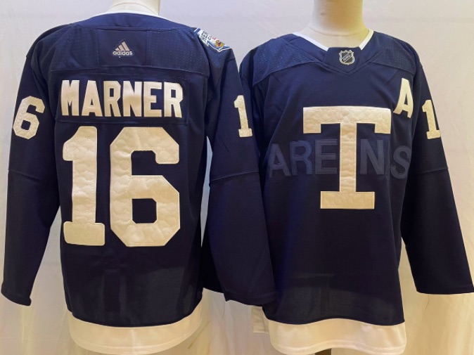 NHL Toronto Maple leafs #16 Marner Blue Jersey