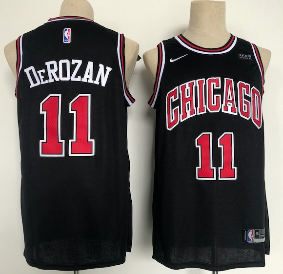 NBA Chicago Bulls #11 DeRozan Black Jersey