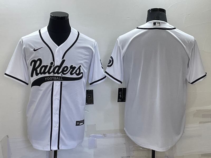 NFL Oakland Raiders Blank White Joint-designed Jersey