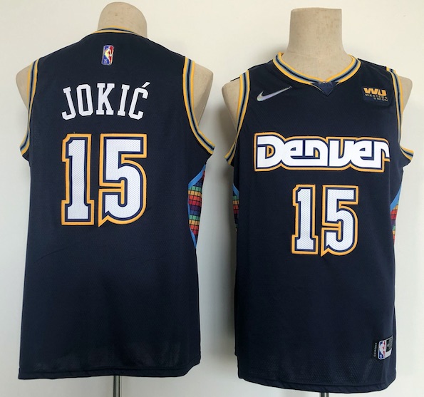 NBA Denver Nuggets #15 Jokic Black Jersey