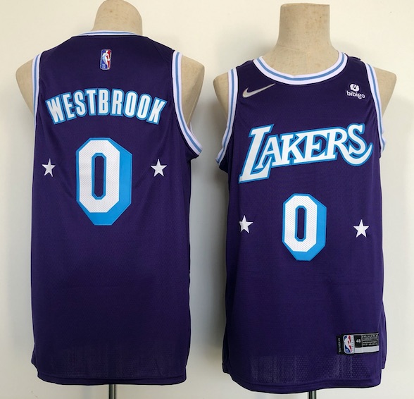 NBA Los Angeles Lakers #0 Westbrook Purple Jersey