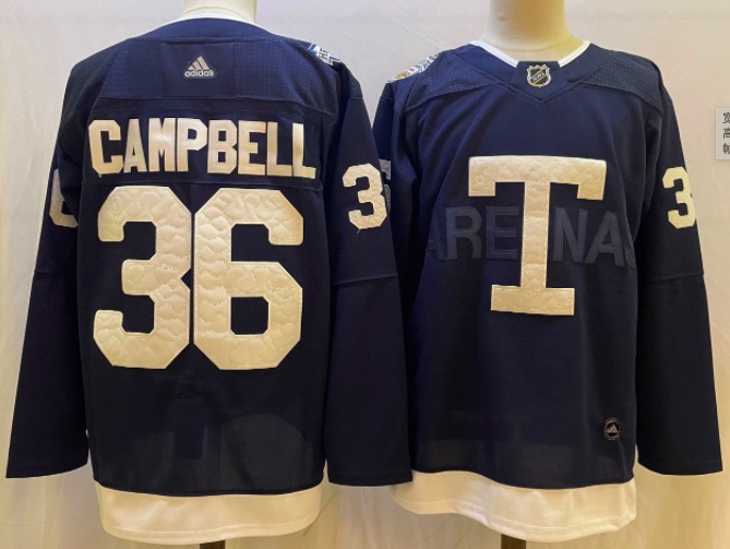 NHL Toronto Maple leafs #36 Campbell Blue Jersey