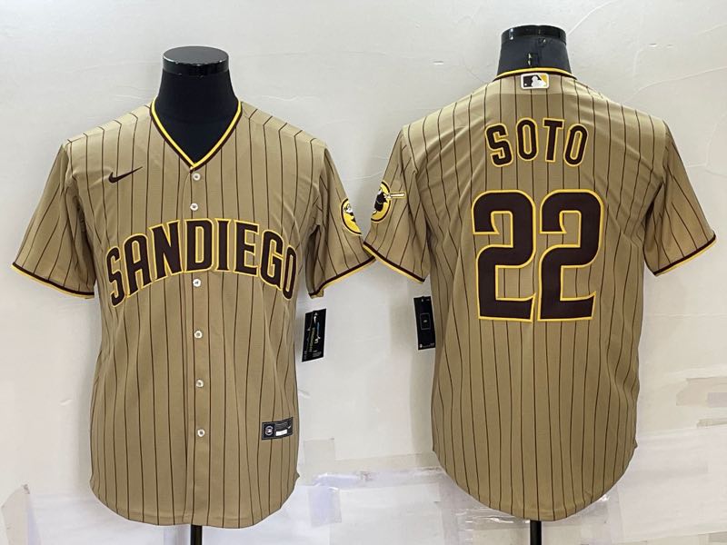 MLB San Diego Padres #22 Soto Yellow game  Jersey