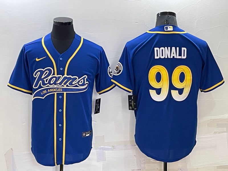 NFL Los Angeles Rams #99 Donald Blue Joint-designed Jersey  