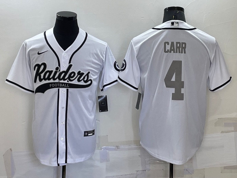 NFL Oakland Raiders #4 Carr Joint-designed white Jersey