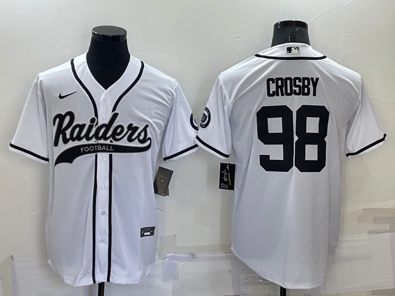 NFL Oakland Raiders #98 Crosby white Joint-design Jersey