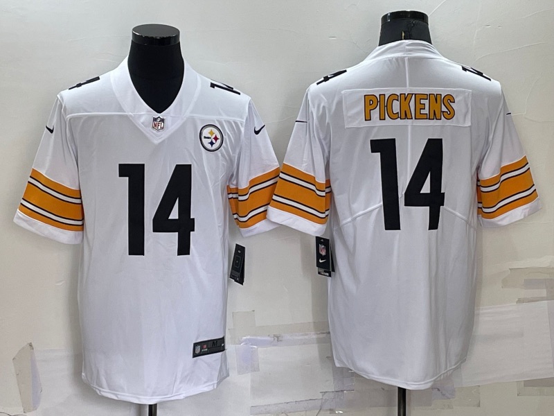 NFL Pittsburgh steelers #14 Pickens white Vapor Limited Jersey