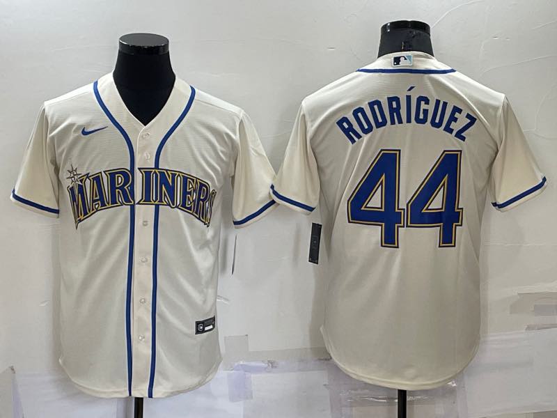 MLB Seattle Mariners #44 Rodriguez Yellow Game Jersey