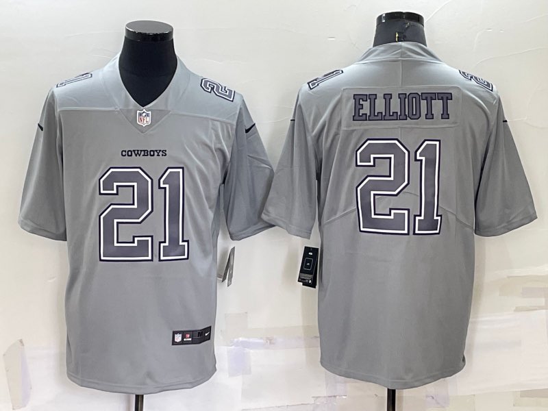 NFL Dallas Cowboys #21 Elliott Grey Limited Jersey