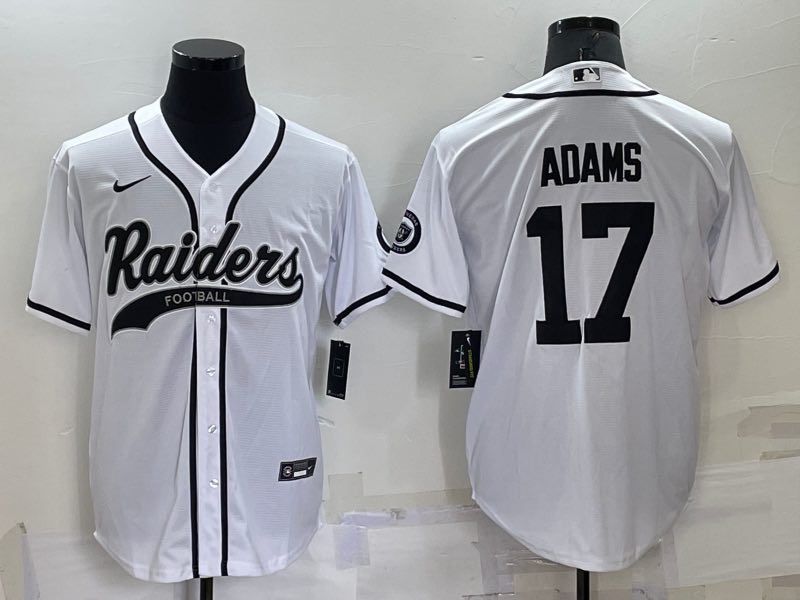 NFL Oakland Raiders #17 Adams  white Joint-designed Jersey