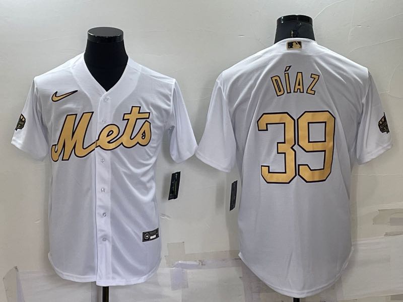 MLB New York Mets #39 DIAZ White All Star Jersey