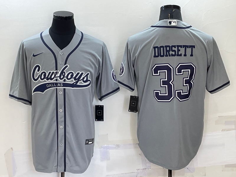 NFL Dallas Cowboys #33 Dorsett Grey Joint-designed Jersey