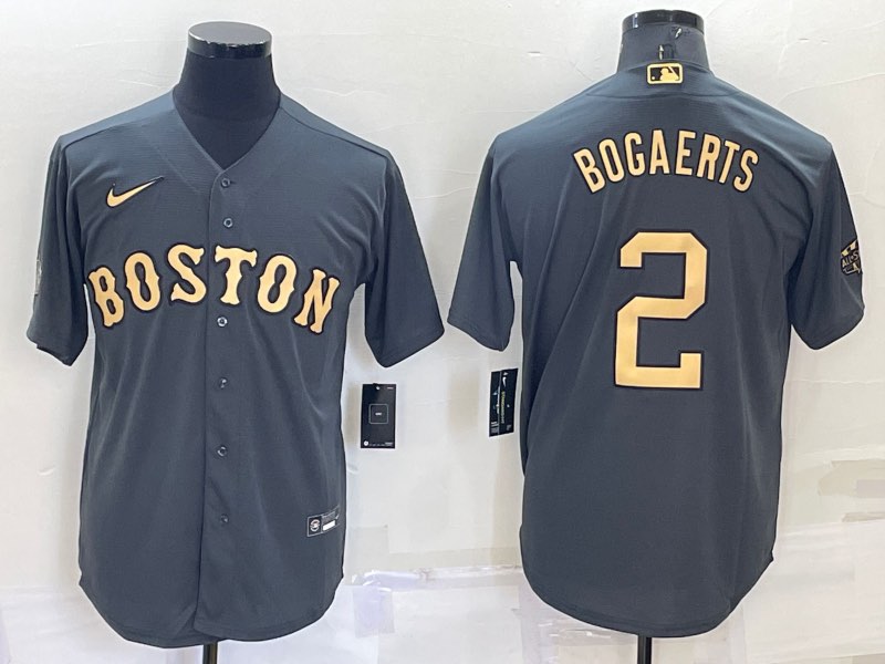 MLB Boston Red Sox #2 Bogaerts Grey All Star Jersey