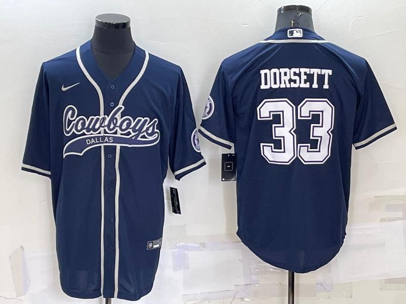 NFL Dallas Cowboys #33 Dorsett Blue Joint-designed Jersey