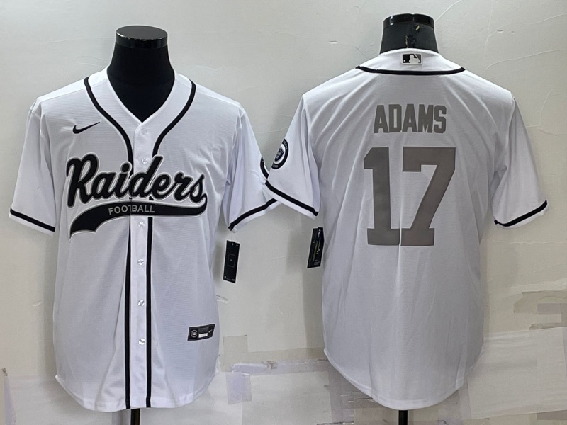 NFL Oakland Raiders #17 Adams white Joint-designed Jersey