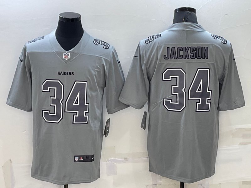 NFL Oakland Raiders #34 Jackson Grey Limited Jersey