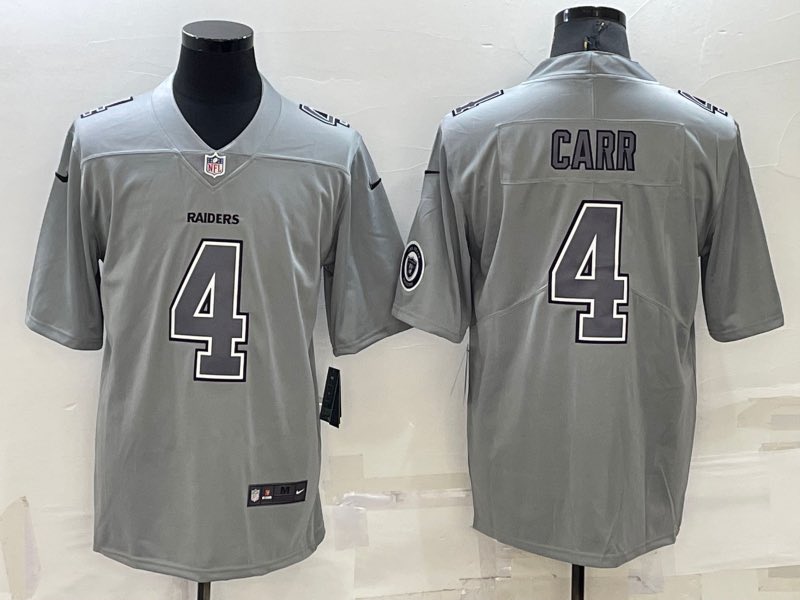 NFL Oakland Raiders #4 Carr Grey Limited Jersey