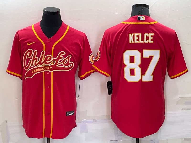 NFL Kansas City Chiefs #87 Kelce Red Joint-design Jersey