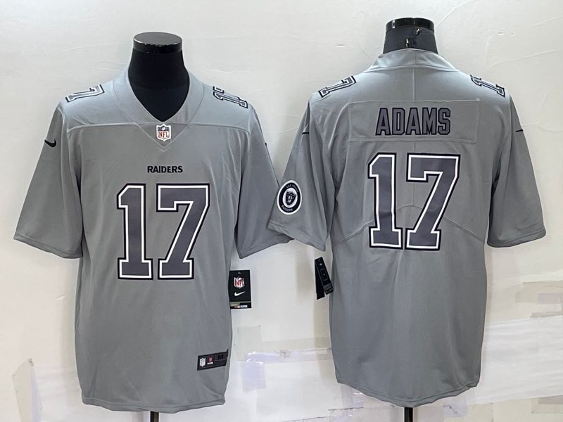 NFL Oakland Raiders #17 Adams Grey Limited Jersey
