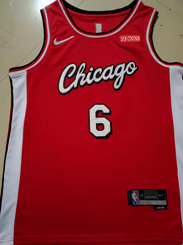 NBA Chicago Bulls #6 Caruso Red New Jersey