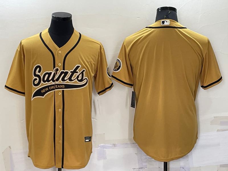 NFL New Orleans Saints Blank Yellow Joint-design Jersey
