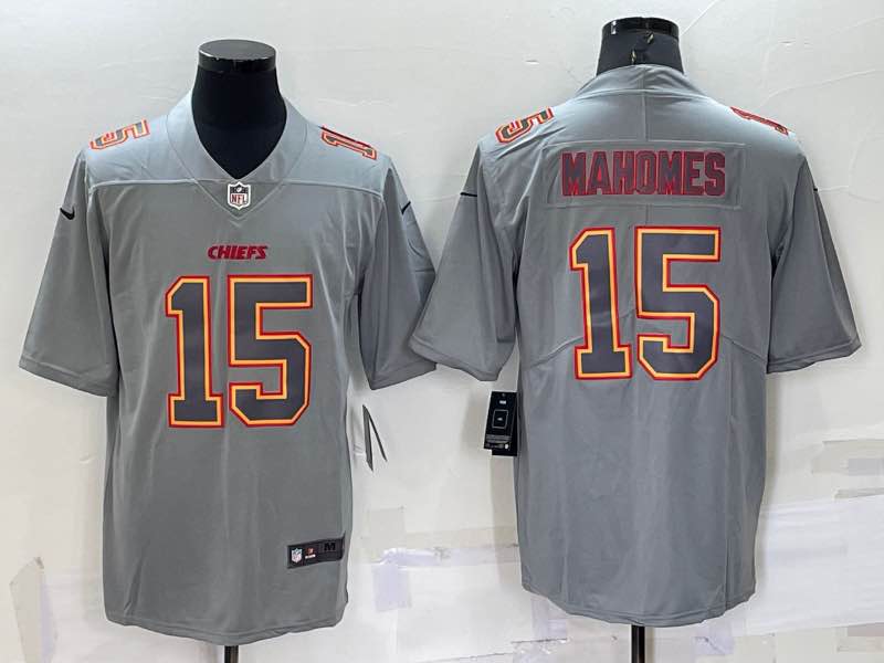 NFL Kansas City Chiefs #15 Mahomes Grey Limited Jersey