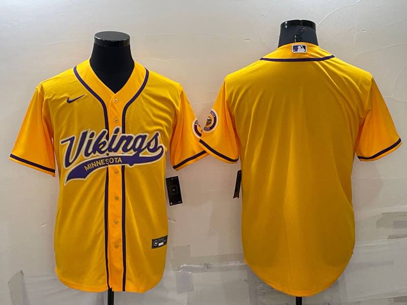 NFL Minnesota Vikings Blank Yellow Joint-designed Limited Jersey