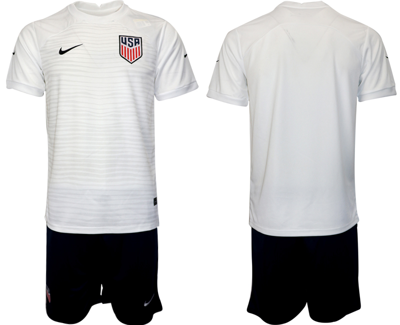 United States Blank Soccer Home Jersey Suit