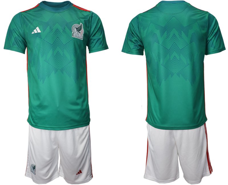 Mexico Blank Soccer Blank HOME Jersey Suit