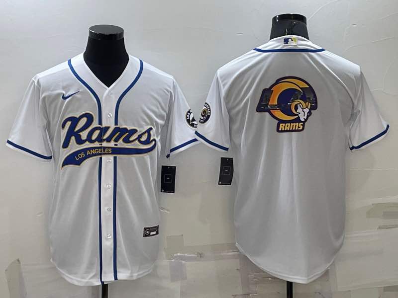 NFL Los Angeles Rams white Joint-design Team Logo Jersey