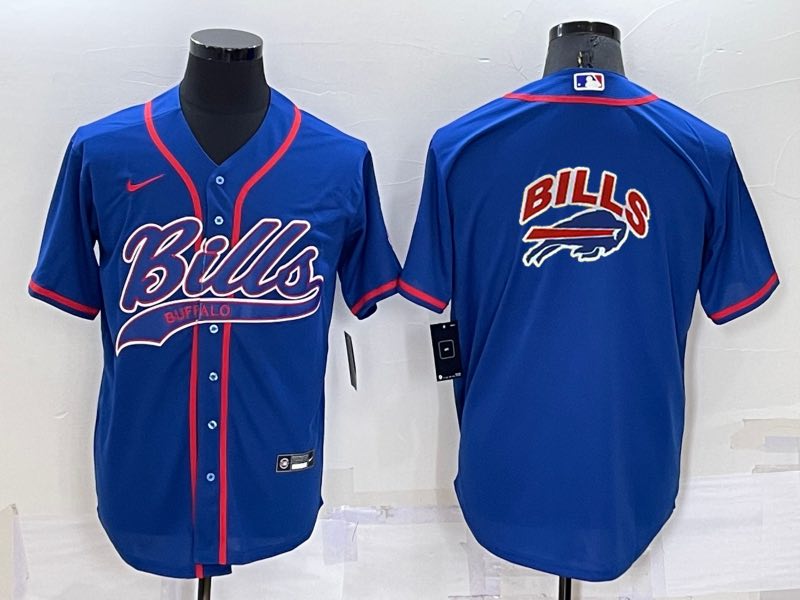 NFL Buffalo Bills blue Joint-design Team Logo Jersey