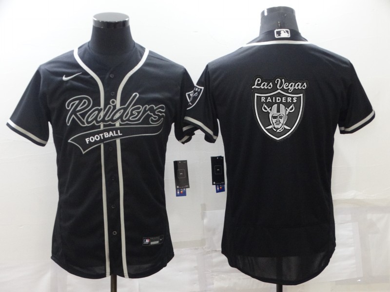 NFL Oakland Raiders Black Joint-design Team Logo Jersey