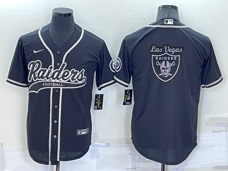 NFL Oakland Raiders Grey Joint-design Team Jersey