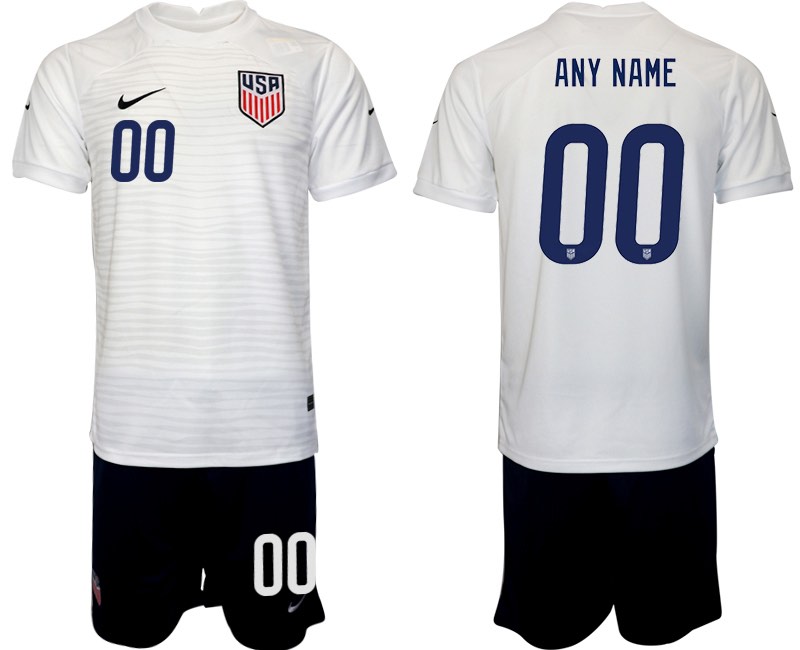 United States Soccer Home Jersey Suit Any Name and Number 