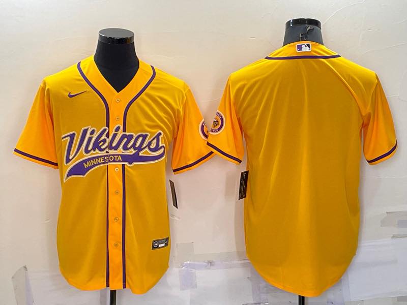NFL Minnesota Vikings  Blank Yellow Joint-designed Limited Jersey
