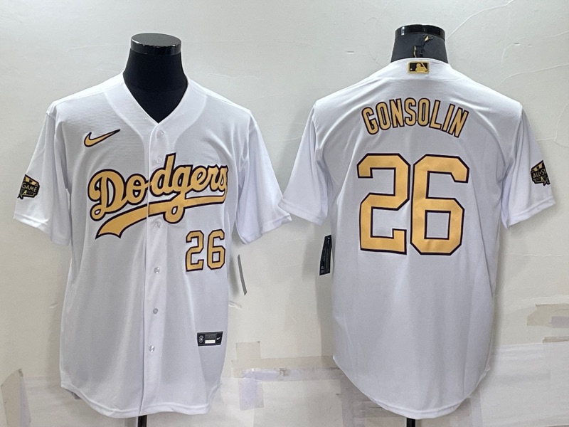 MLB Los Angeles Dodgers #26 Gonsolin White All Star Jersey
