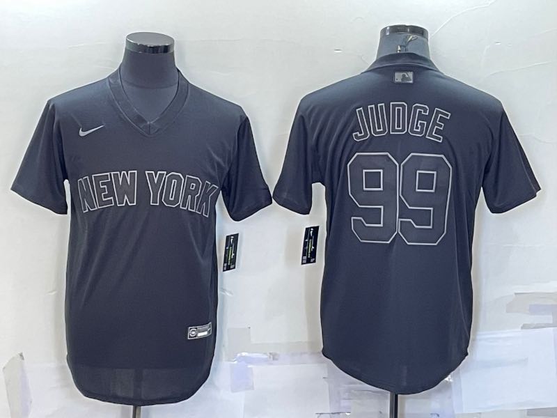 MLB New York Yankees #99 Judge Black Pullover Jersey