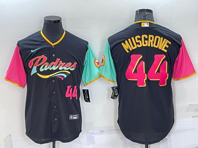 MLB San Diego Padres #44 Musgruve  Black City Game Jersey