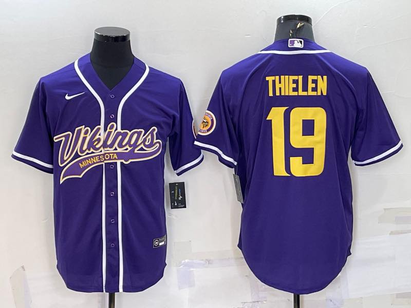 NFL Minnesota Vikings #19 Thielen Purple Joint-designed Limited Jersey