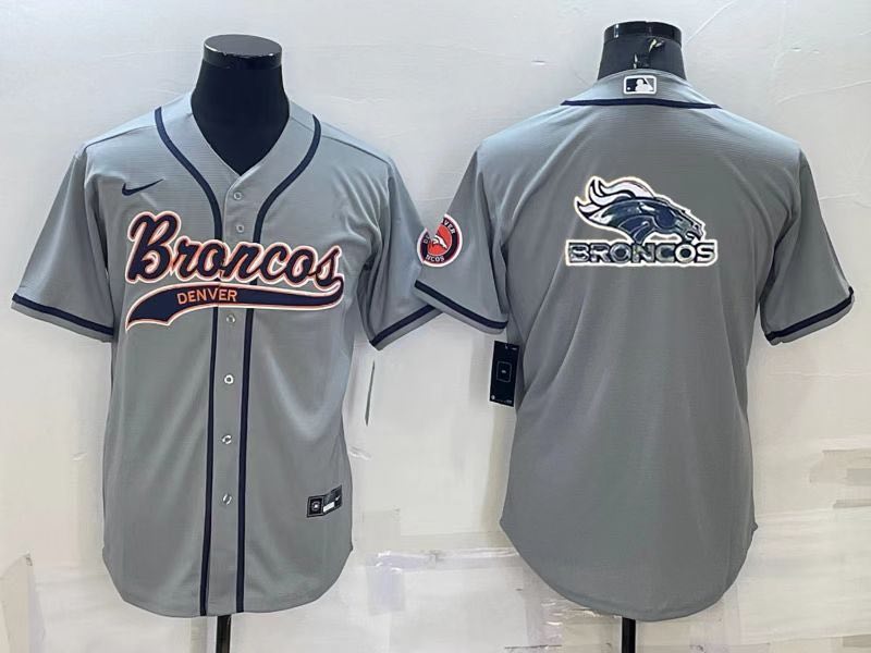NFL Denver Broncos Grey Color Joint-design Jersey