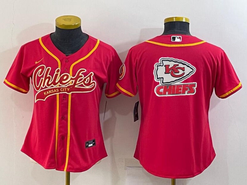 Womens NFL Kansas City Chiefs Red Joint-design Jersey