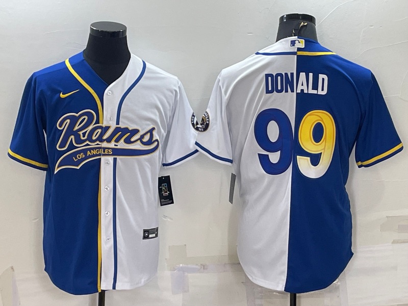 NFL Los Angeles Rams #99 Donald blue Joint-designed Limited Logo Jersey