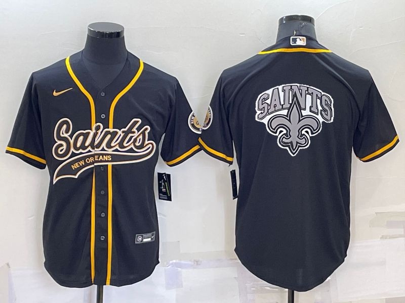 NFL New Orleans Saints Blank Black Joint-design Jersey